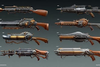 design unique weapons illustrations