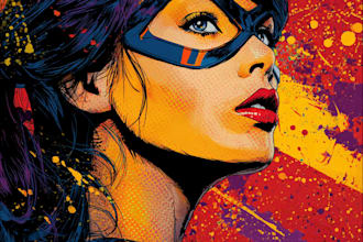 design an amazing superhero pop art