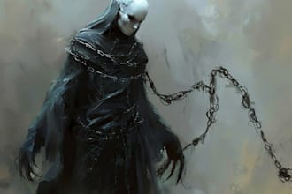 create dark character art illustration