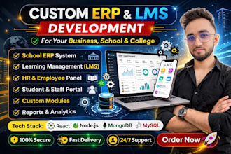 develop custom erp and lms system for your business