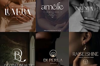 do luxury cosmetics makeup beauty perfume salon and spa logo design