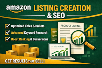 create  and optimized amazon variation listings for sale