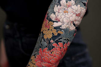 design professional japanese, asian style tattoo design