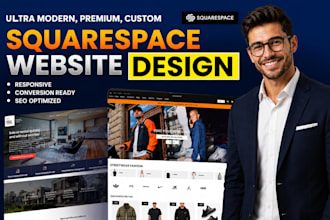 design squarespace website with SEO and ecommerce