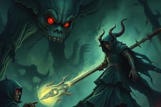 make an fantasy character and horror of illustration artwork