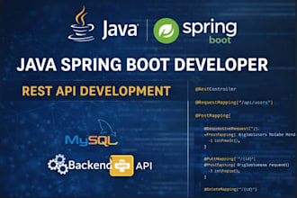 develop rest API using java spring boot and mysql