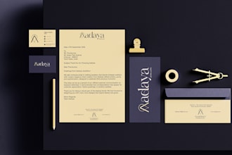 create modern business card, letterhead and envelope design