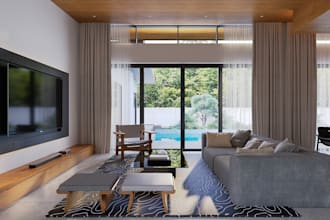 design and create renderings for the living room