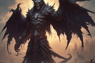 create dark art, horror, and illustration perfect for merch