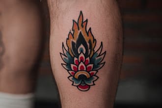 create old school or traditional tattoo design