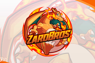 create badass logo for pokemon tcg shop or tabletop game