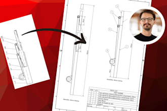 convert sketches into precise 2d technical cad drawings
