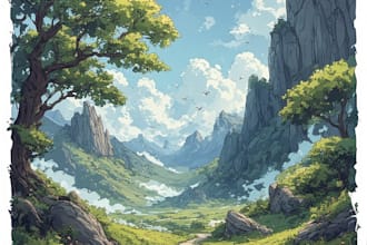 create professional landscape digital art