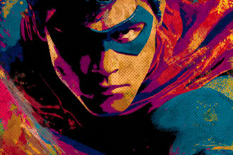 illustrate a superhero pop art portraits