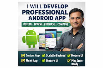 develop a professional android app using kotlin