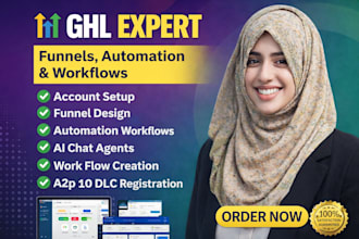 setup gohighlevel funnels automation and CRM workflows