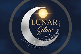 design a unique moon logo for your brand