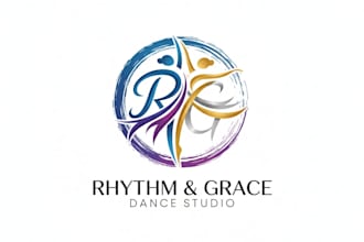 design a dynamic dance logo for your brand or studio