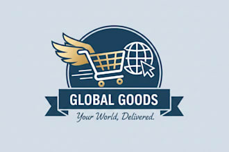 design a modern online shop logo for your brand