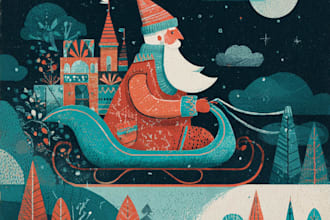 christmas children book illustration, bible illustration