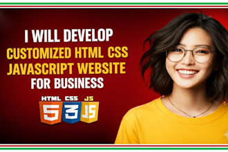 develop customized website development html css javascript