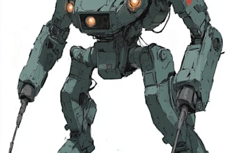 design a custom mecha robot mascot logo