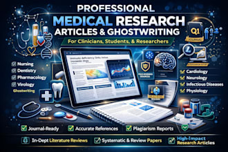 professionally write high quality medical research articles within 24 hours