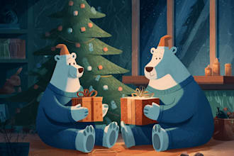 create festive holiday christmas design illustration