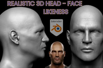 sculpt realistic 3d head model 3d face likeness 3d bust statue for 3d printing