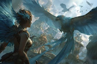 paint semi realistic fantasy art