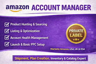 amazon private label account manager full support