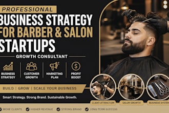 create a professional business strategy for barber and salon startups growth