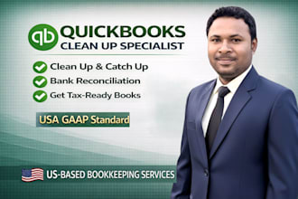 do your quickbooks clean up, catch up and bookkeeping books