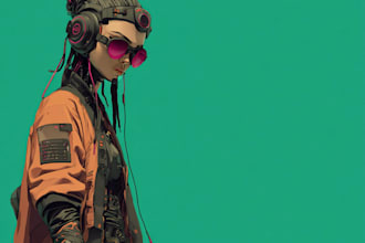 make cyberpunk character art