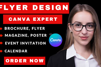 design professional canva flyers, leaflets, handouts,  and party flyers