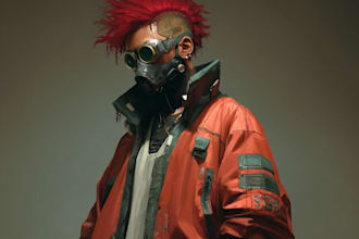 create cyberpunk character art