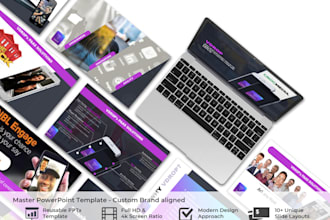 create brand powerpoint deck infographic master slide template design, redesign