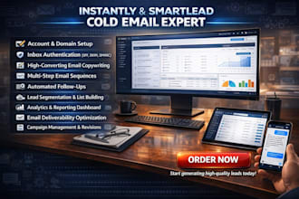 setup manage instantly smartlead cold email outreach with lead generation domain