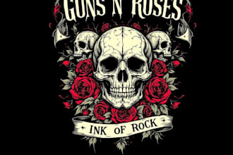 design high quality skull t shirts logo with unlimited revision