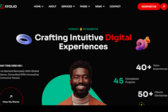 design responsive full stack portfolio website with backend