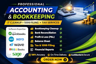 do quickbooks bookkeeping cleanup, 1099 filing, tax