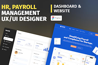 do HR, payroll dashboard, website, saas platform UX UI design in figma
