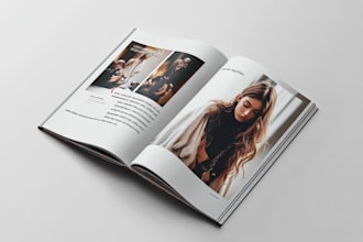 design a fashion magazine, catalog, lookbook and line sheet