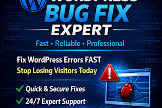 fix wordpress errors, bugs and broken website issues