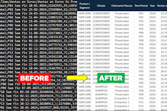 clean, structure, and automate your excel data for business reports