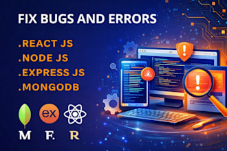 fix react and next js bugs errors in your web application