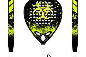 make professionally design of padel racket and pick ball