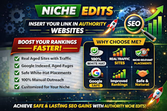 provide powerful niche edit backlinks from authority sites