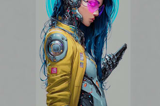 draw cyberpunk character art