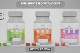 do 3d supplement bottle mockup for amazon and shopify